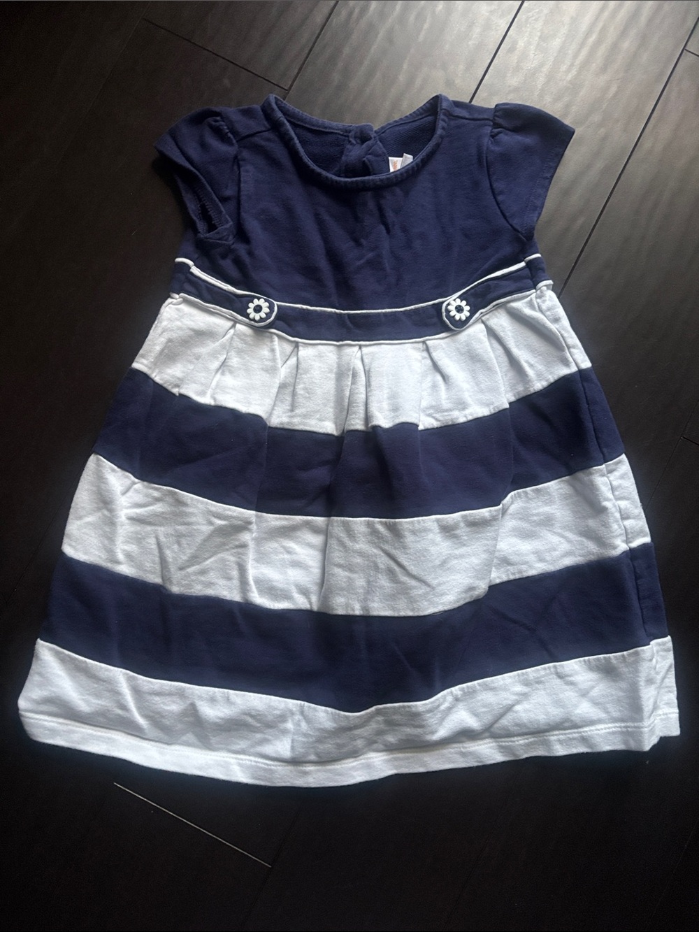 Gymboree Navy and White Striped Girls Dress
